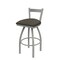 Holland Bar Stool Co 30" Low Back Swivel Bar Stool, Nickel Finish, Graph Chalice Seat 82130AN019 - alternate 1
